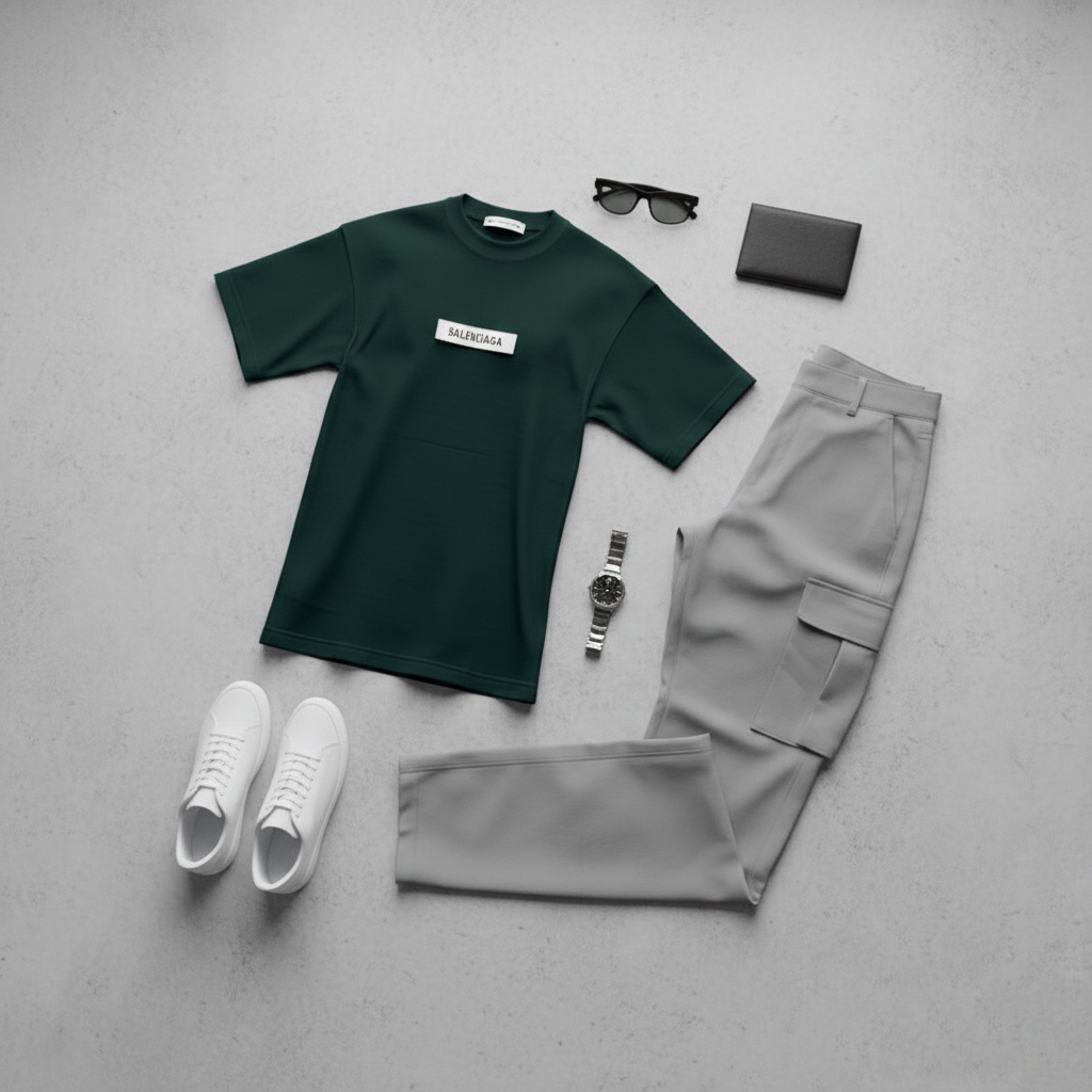 تیشرت مراکشی کبریتی سبز بالنسیاگا